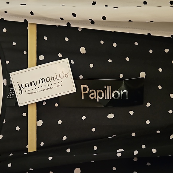 Papillon size L wrap black and white polka dot dress NWT - Picture 6 of 7